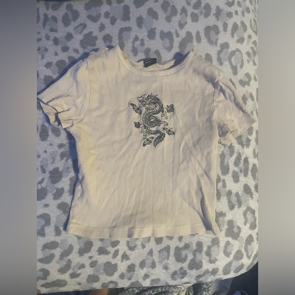 Dragon print crop top